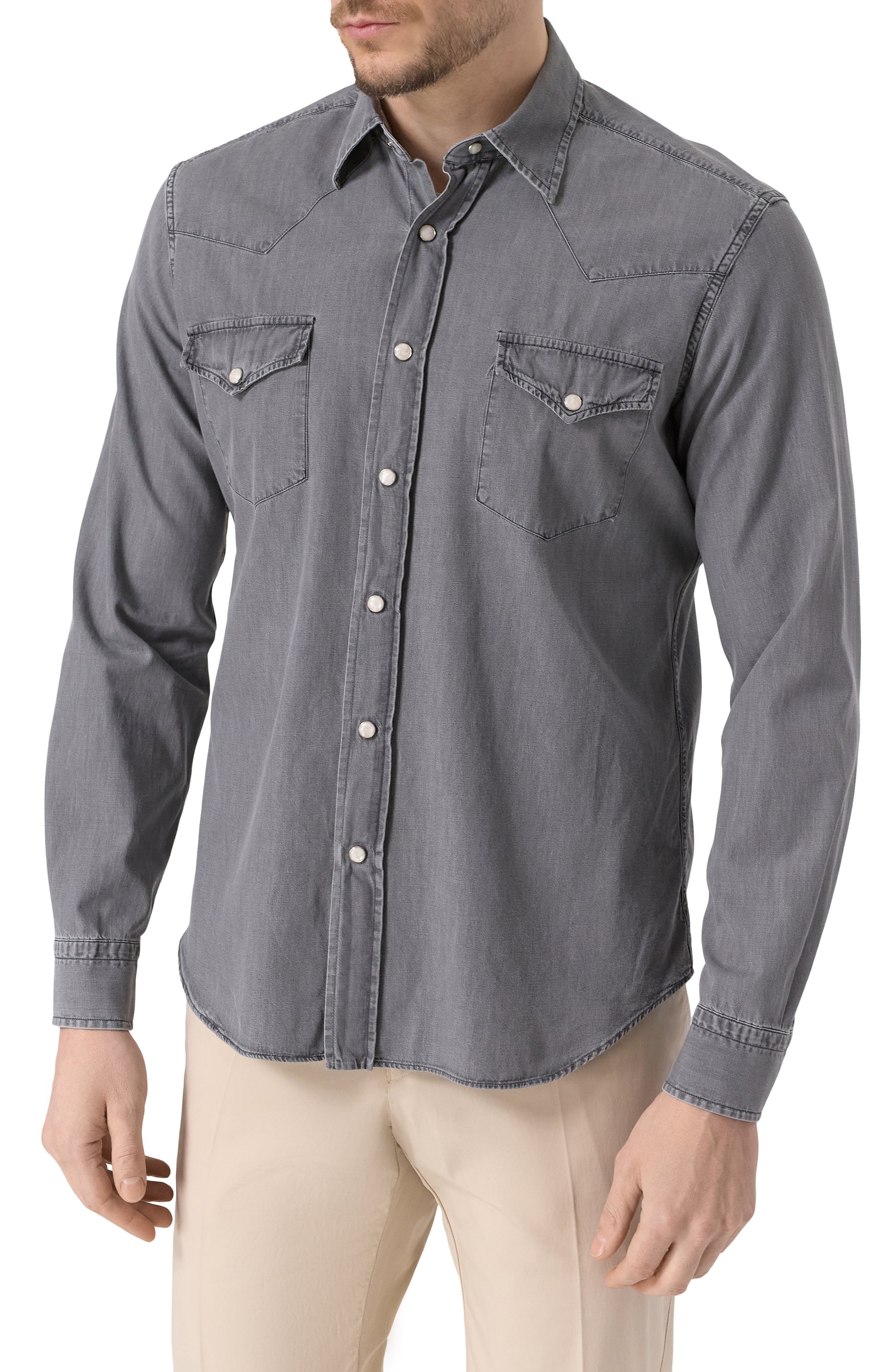 Хлопковая рубашка ALESSANDRO GHERARDI, арт. TEXANA5/10AJ, фото 3