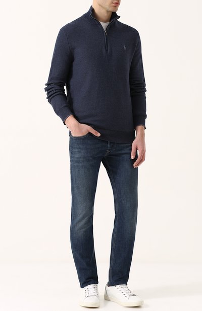 Хлопковый джемпер с воротником на молнии POLO RALPH LAUREN, арт. 710683936, фото 2
