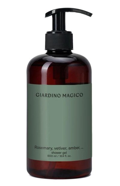 Женского увлажняющий гель для душа rosemary, vetiver, amber, … (500ml) GIARDINO MAGICO, арт. 4640200325518