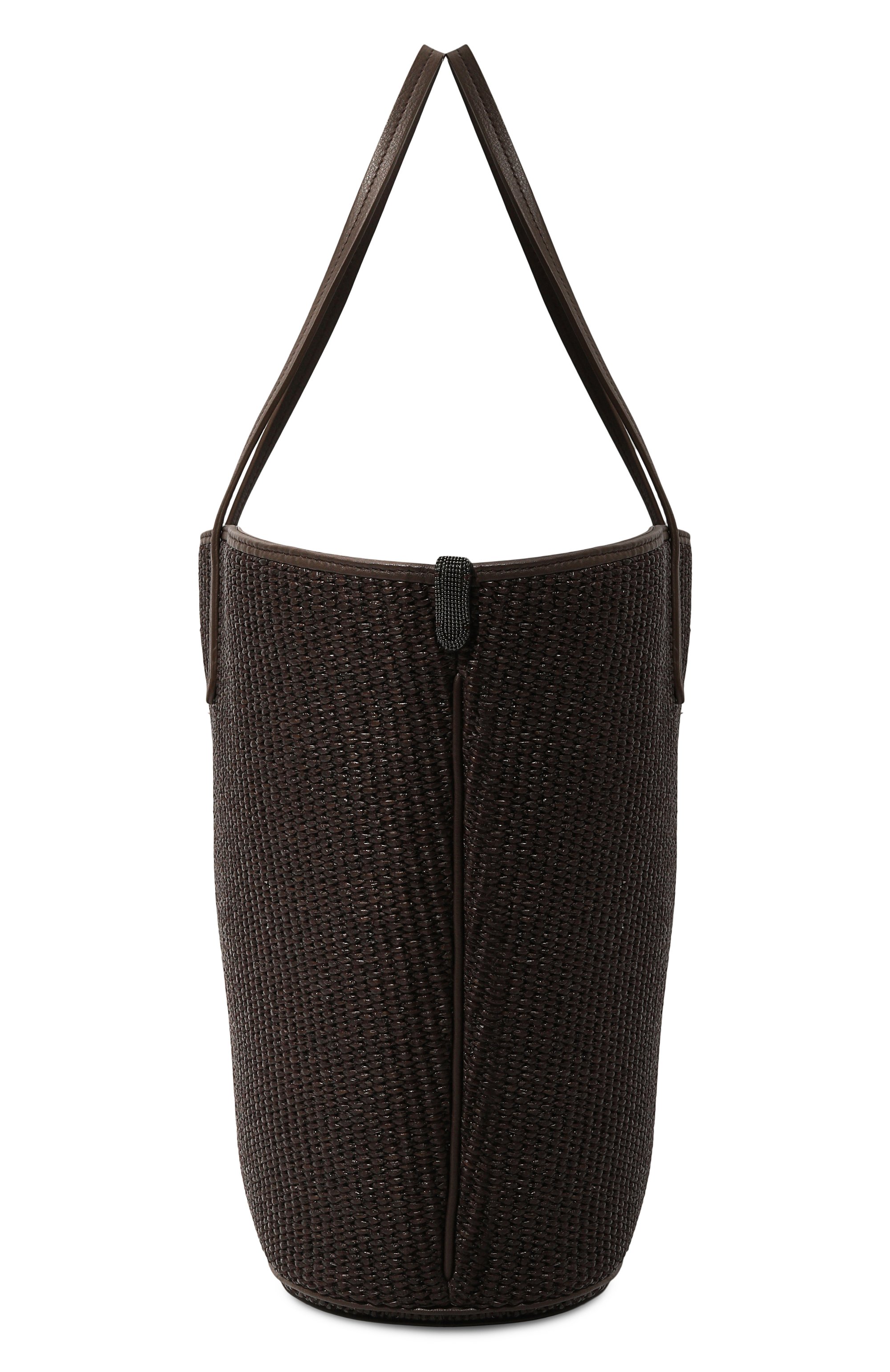 Сумка-тоут BRUNELLO CUCINELLI темно-коричневого цвета по цене 237000 руб., арт. MB39D2575, фото 4 Сумка-тоут BRUNELLO CUCINELLI, арт. MB39D2575, фото 4