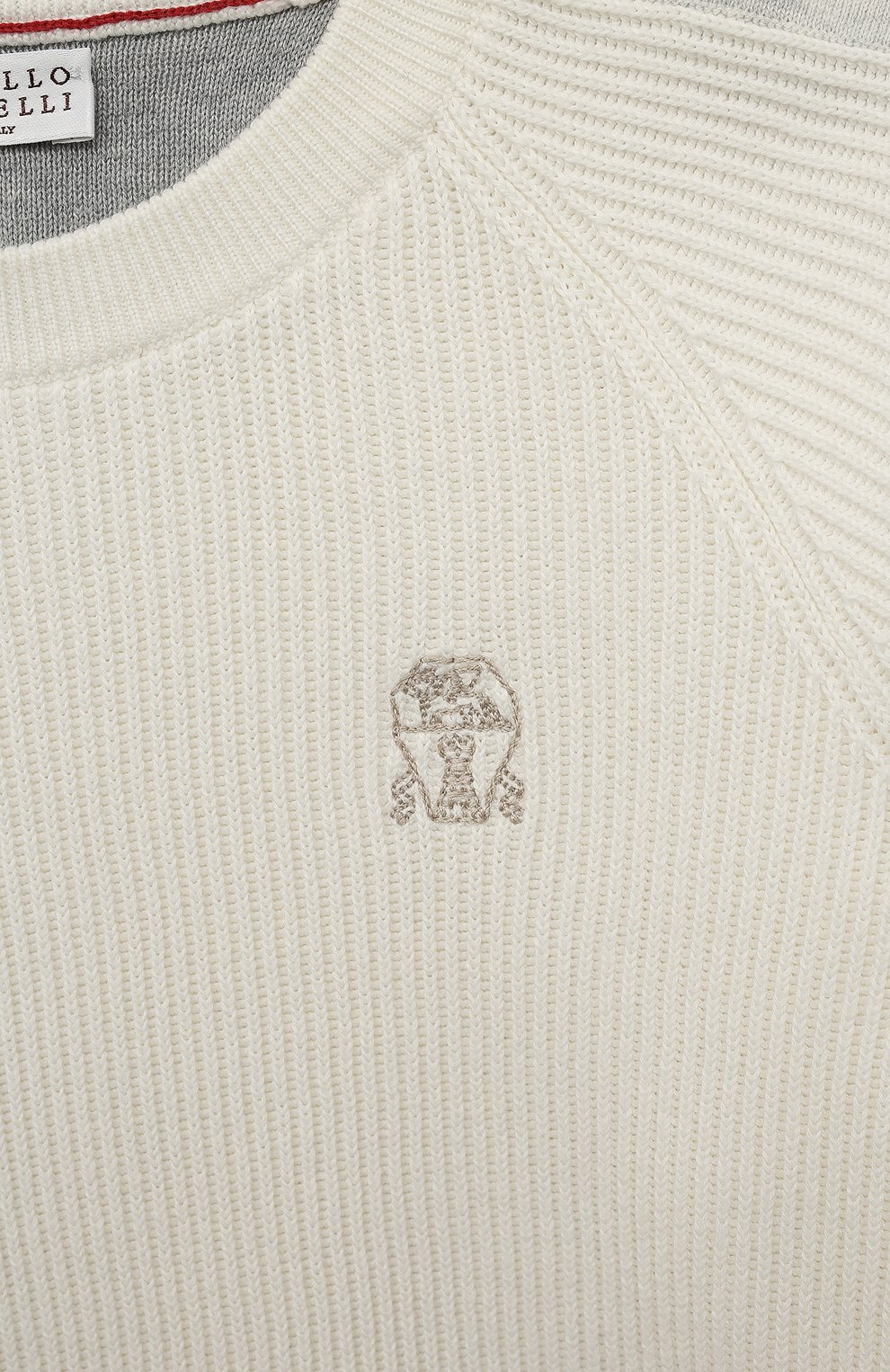 Хлопковый пуловер BRUNELLO CUCINELLI, арт. B29M14400B, фото 3