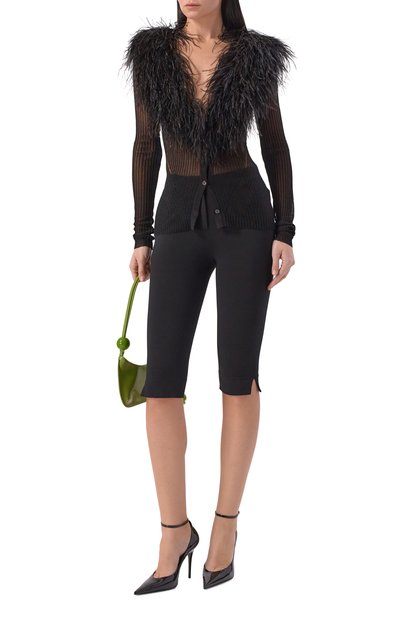 Кардиган с отделкой перьями страуса BLUMARINE, арт. 2M659A, фото 2