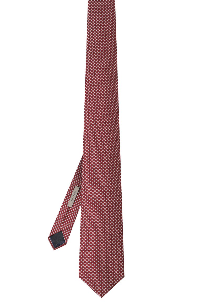 Мужской шелковый галстук CORNELIANI бордового цвета, арт. 91U390-3120308 | Фото 3 (Материал: Текстиль, Шелк; Принт: С принтом; Нос: Не проставлено)