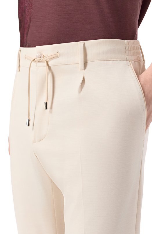 Шерстяные брюки Stefano Ricci M1T6100130/MA0033 Кремовый  M1T6100130/MA0033 Фото 5