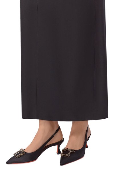 Женские атласные туфли SANTONI, арт. WDIG72179HA2NYHN