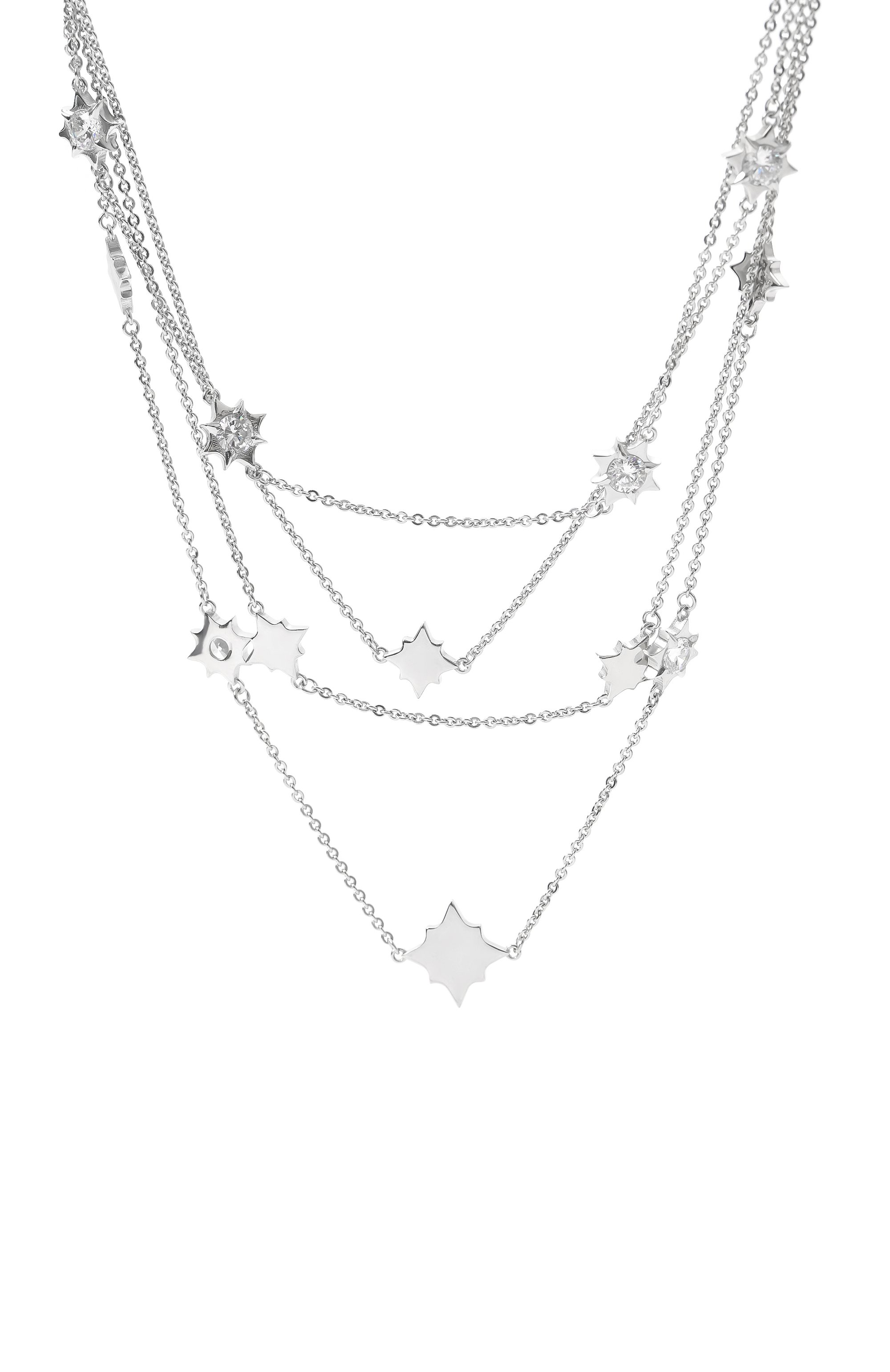 Колье sky full of stars BLUEJAY серебряного цвета по цене 39600 руб., арт. BJS-SFS, фото 3 Колье sky full of stars BLUEJAY, арт. BJS-SFS, фото 3