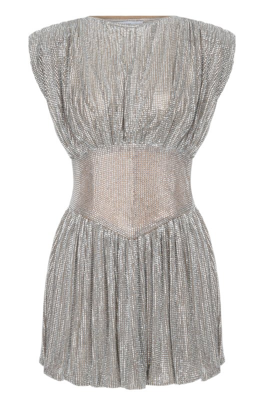 Платье с отделкой стразами Giuseppe di Morabito 06PSDR724FC 16316 Серебряный 06PSDR724FC 16316