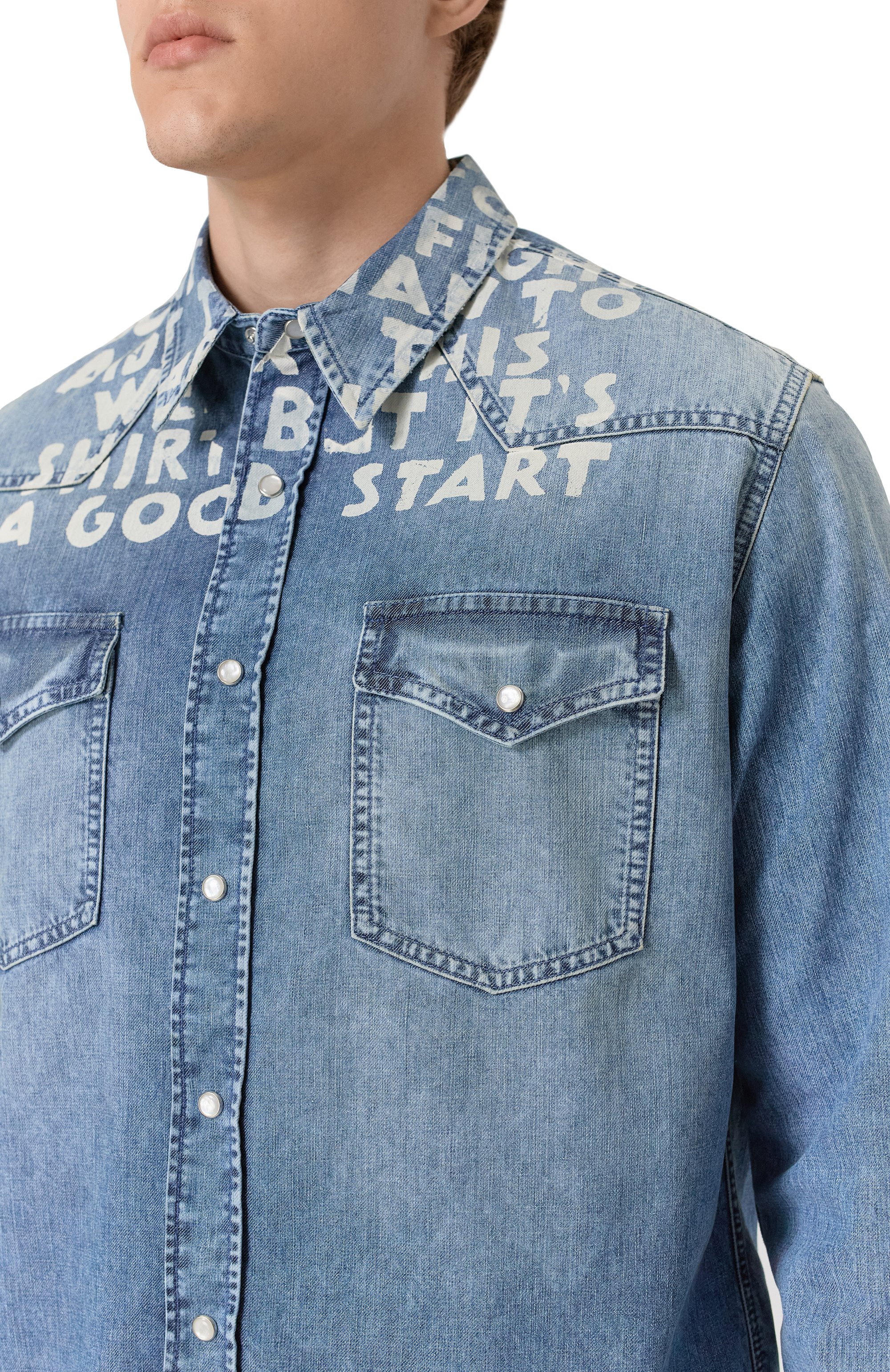 Джинсовая рубашка MM6, арт. SH2DT0018/M30029, фото 5