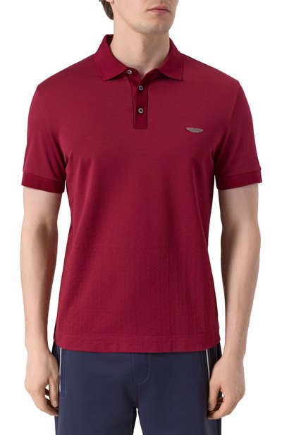 Поло из хлопка и шелка boss x aston martin BOSS CAMEL, арт. 50537882, фото 3