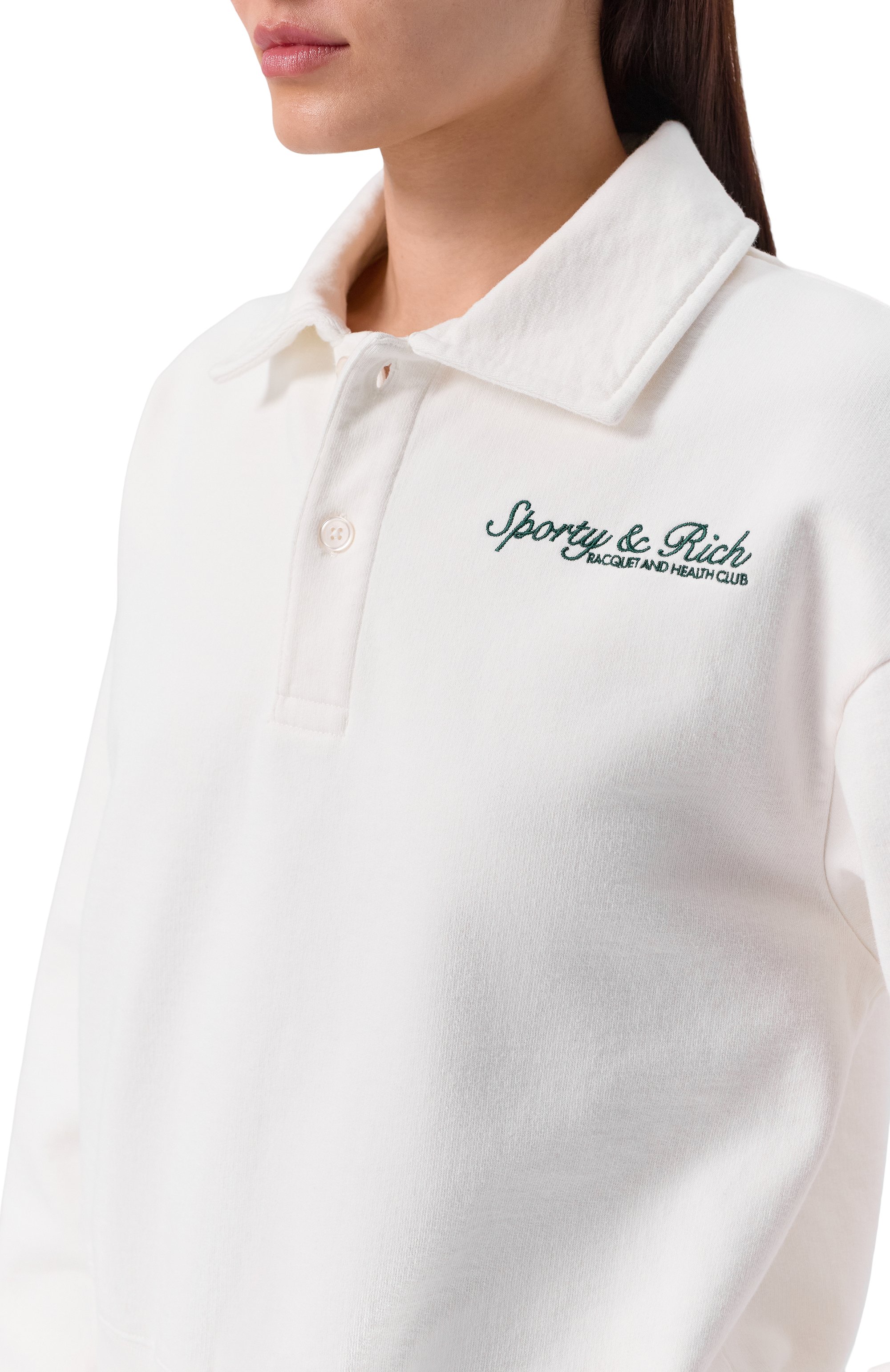 Хлопковое поло SPORTY AND RICH, арт. ST07261325WH01, фото 5