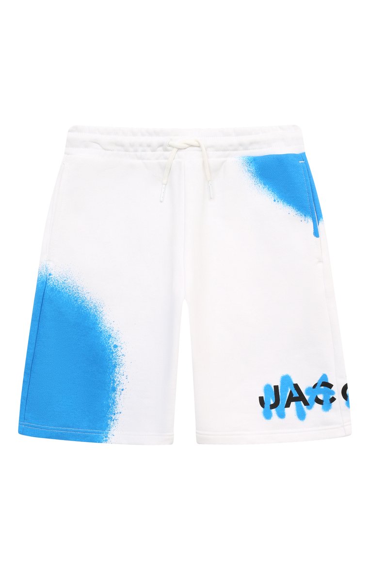 Детские хлопковые шорты MARC JACOBS (THE) белого цвета, арт. W60214/6A-12A | Фото 1 (Нос: Не проставлено; Материал внешний: Хлопок; Случай: Повседневный; Ростовка одежда: 5 лет | 110 см, 9 лет | 134 см, 12 лет | 152 см, 7 лет | 122 см)