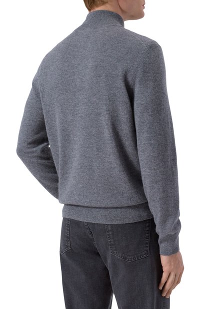 Джемпер из шерсти и кашемира BOSS серого цвета по цене 25950 руб., арт. 50549984, фото 4 Джемпер из шерсти и кашемира BOSS, арт. 50549984, фото 4