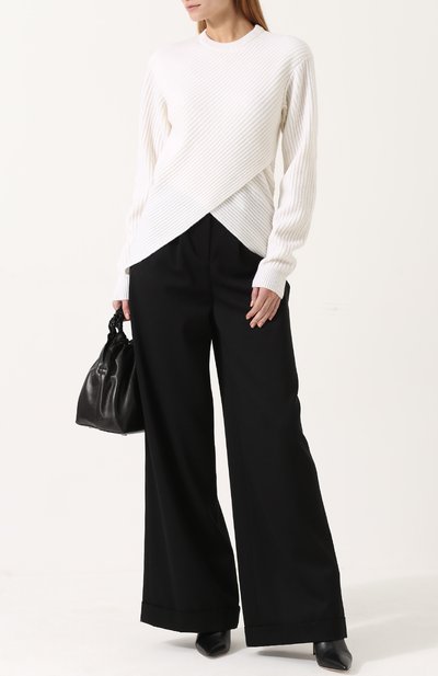 Шерстяные широкие брюки с защипами MUGLER, арт. PANTP202147B, фото 2