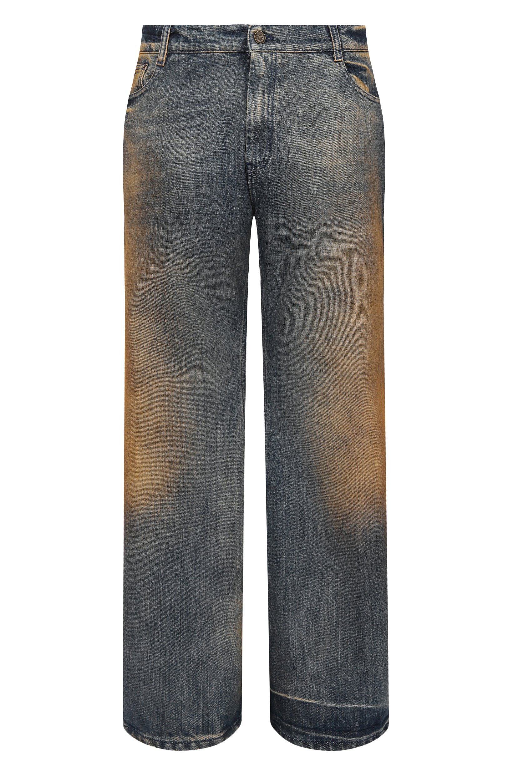 Джинсы VETEMENTS синего цвета по цене 109500 руб., арт. MH27DJ082DW, фото 1 Джинсы VETEMENTS, арт. MH27DJ082DW, фото 1