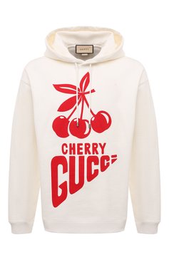 Мужской хлопковое худи GUCCI белого цвета, арт. 681220 XJD1C | Фото 1 (Рукава: Длинные; Региональные ограниче�ния белый список (Axapta Mercury): Не проставлено; Длина (для топов): Стандартные; Принт: С принтом; Мужское Кросс-КТ: Худи-одежда; Материал сплава: Проставлено; Нос: Не проставлено; Материал внешний: Хлопок; Стили: Спорт-шик; Драгоценные камни: Проставлено)