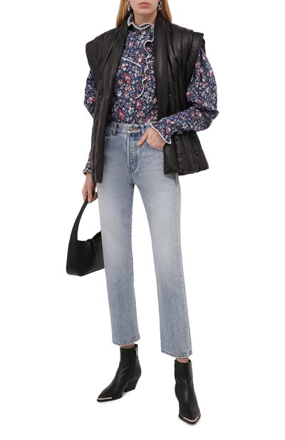 Хлопковая блузка ISABEL MARANT ETOILE темно-синего цвета по цене 39950 руб., арт. HT2123-21A024E/DARYA, фото 2 Хлопковая блузка ISABEL MARANT ETOILE, арт. HT2123-21A024E/DARYA, фото 2