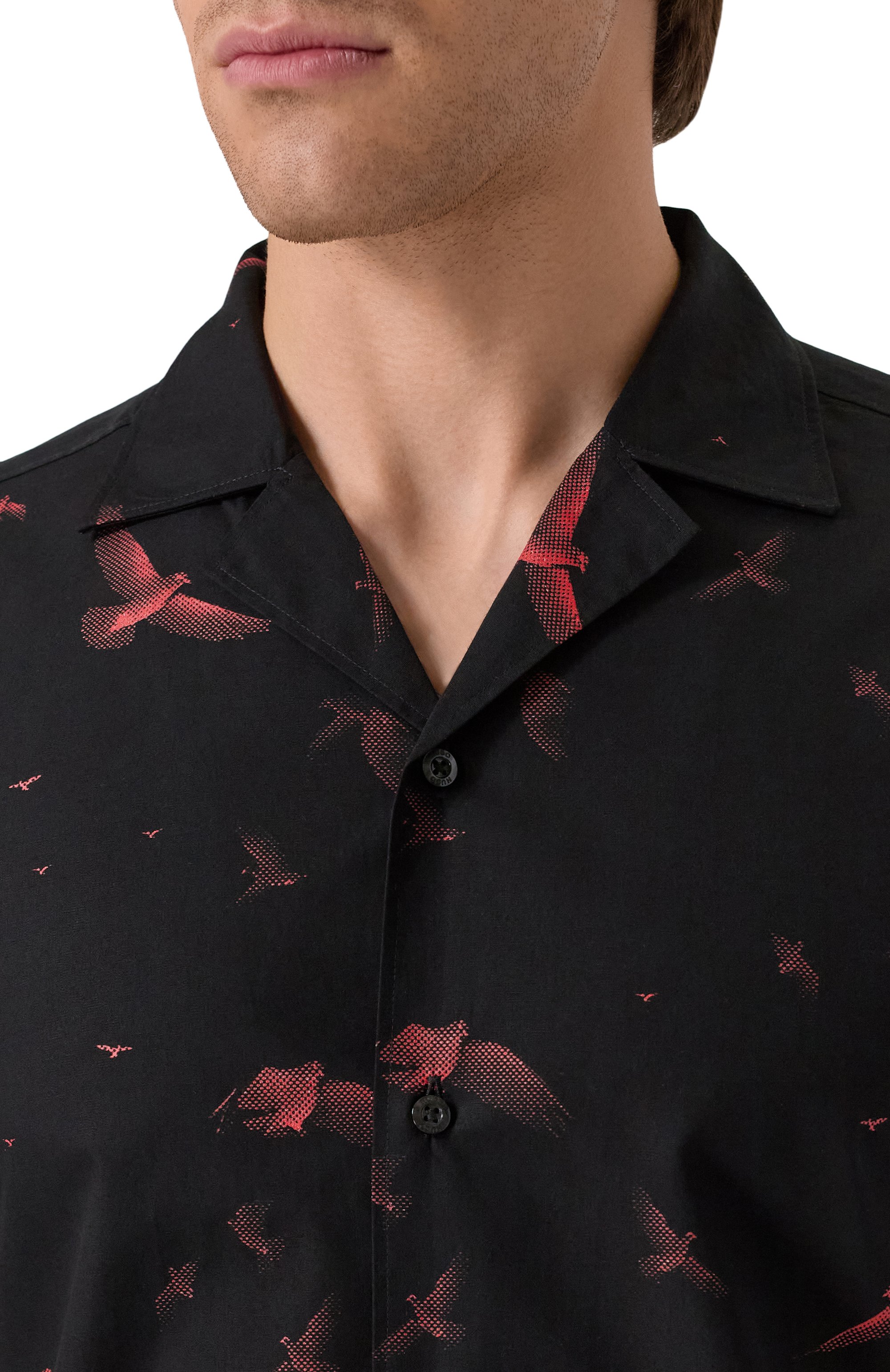 Хлопковая рубашка HUGO черного цвета по цене 12500 руб., арт. 50545328, фото 5 Хлопковая рубашка HUGO, арт. 50545328, фото 5