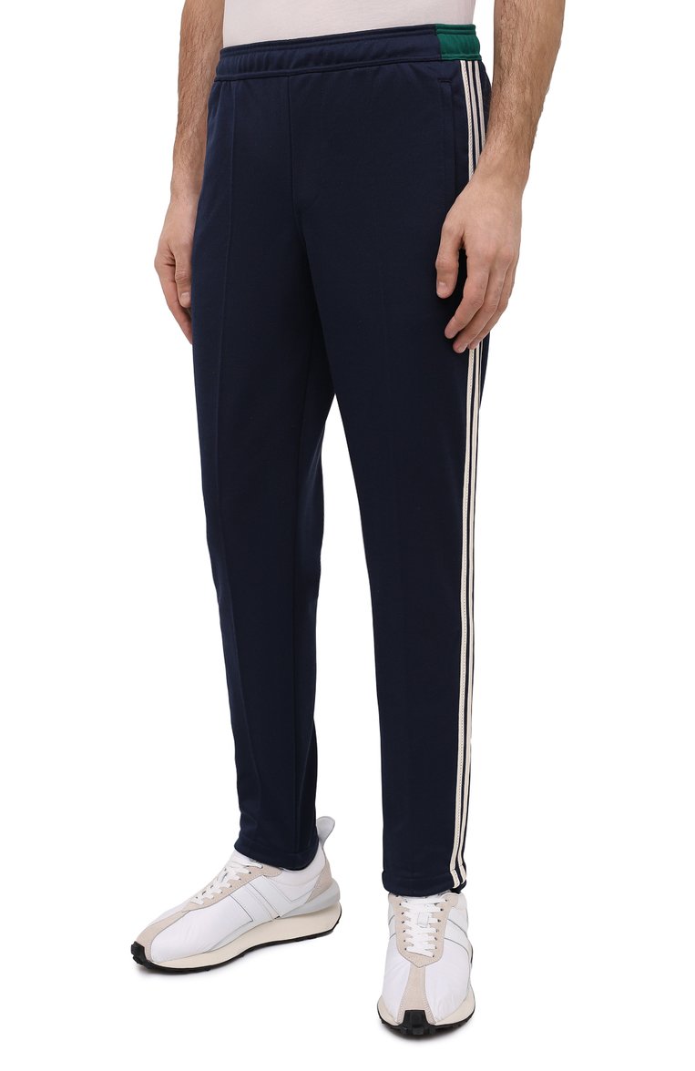 Мужские брюки adidas originals x wales bonner ADIDAS ORIGINALS синего цвета, арт. GL5188 | Фото 3 (Материал внешний: Синтетический материал; Длина (брюки, джинсы): Стандартные; Случай: Повседневный; Кросс-КТ: Спорт; Стили: Спорт-шик)