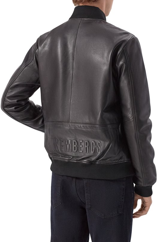 Кожаный бомбер Dirk Bikkembergs BML1031 Чёрный  BML1031 Фото 4