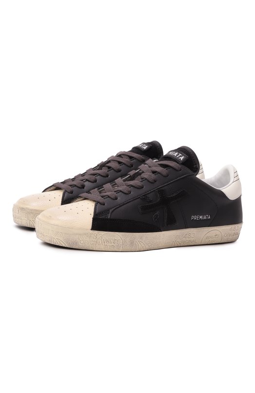 Кожаные кеды Steven-D Premiata STEVEND/VAR 7632 Чёрный STEVEND/VAR 7632