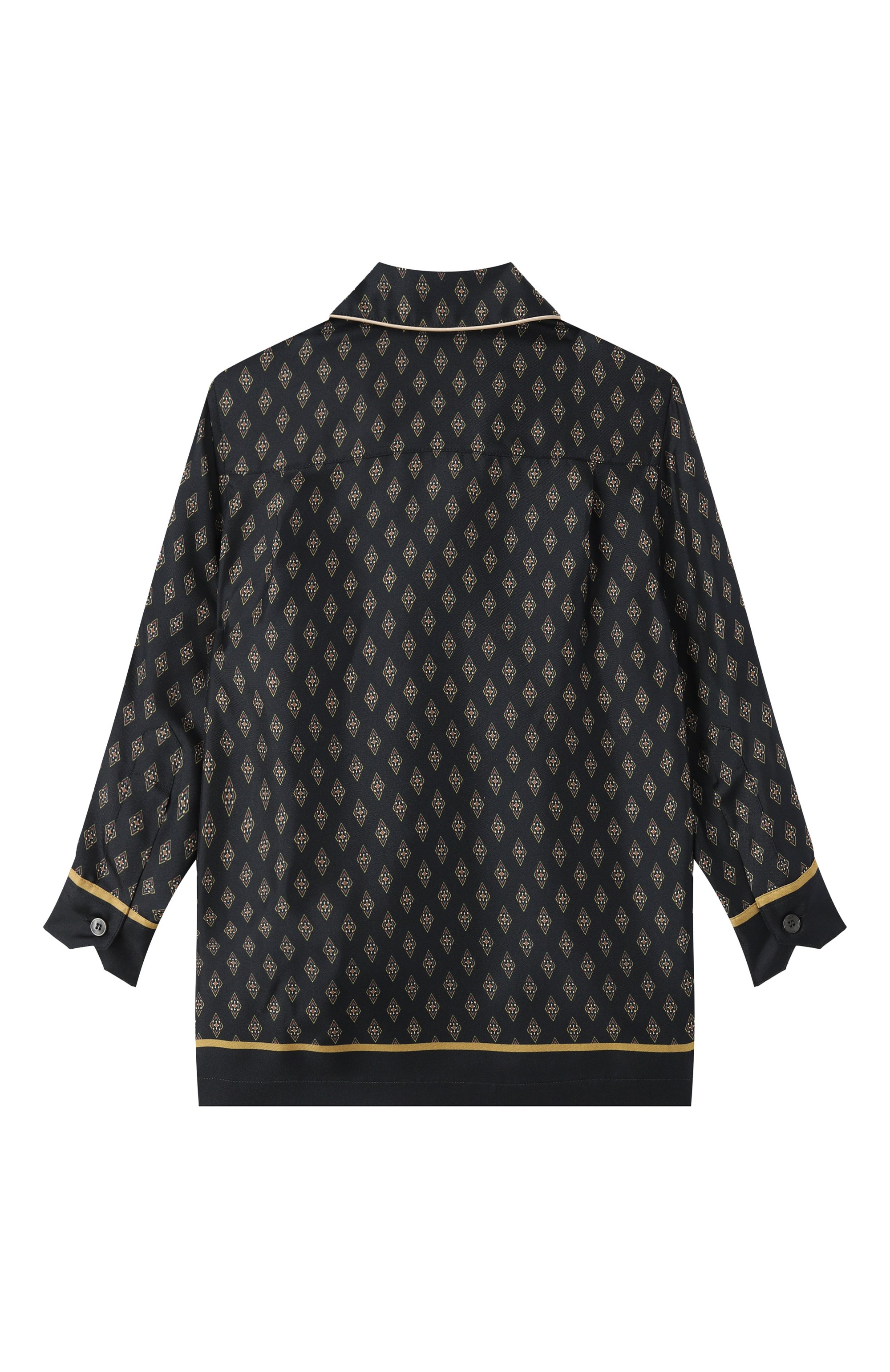 Шелковая рубашка DOLCE & GABBANA синего цвета по цене 86550 руб., арт. L43S80/HI1VL/2-6, фото 2 Шелковая рубашка DOLCE & GABBANA, арт. L43S80/HI1VL/2-6, фото 2