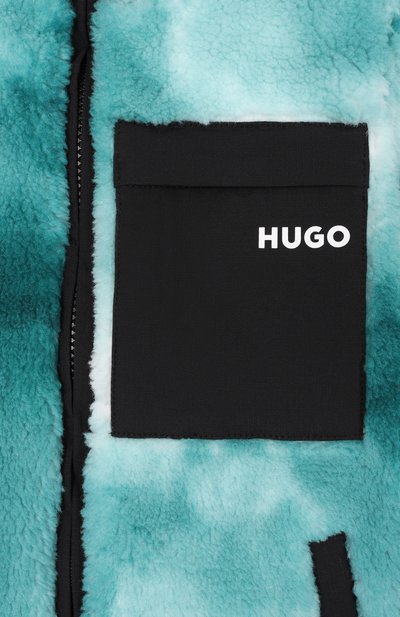 Куртка из экомеха HUGO голубого цвета по цене 25100 руб., арт. G00489, фото 3 Куртка из экомеха HUGO, арт. G00489, фото 3