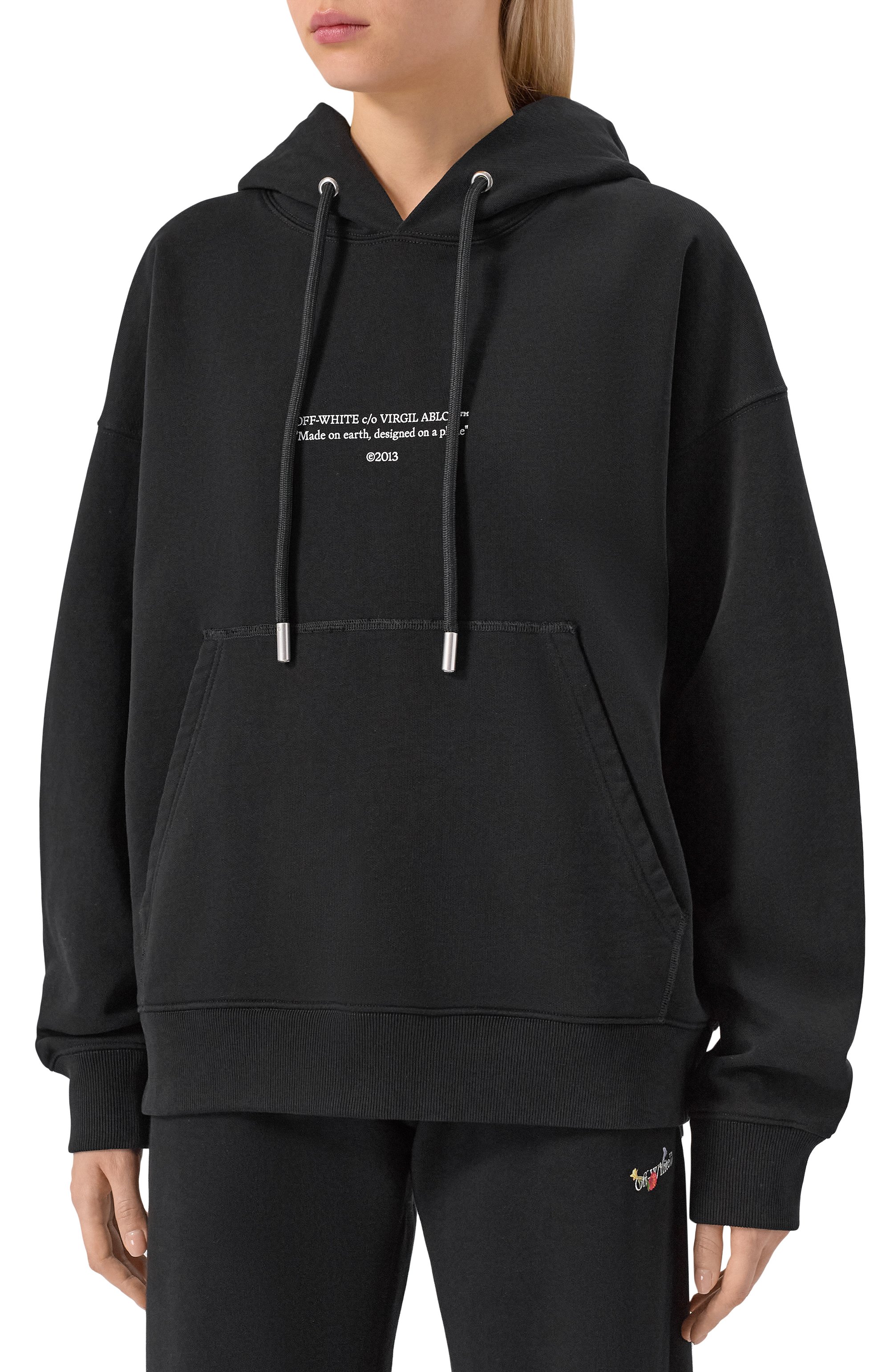 Хлопковое худи OFF-WHITE, арт. 0WBB06DF25FLE004, фото 3