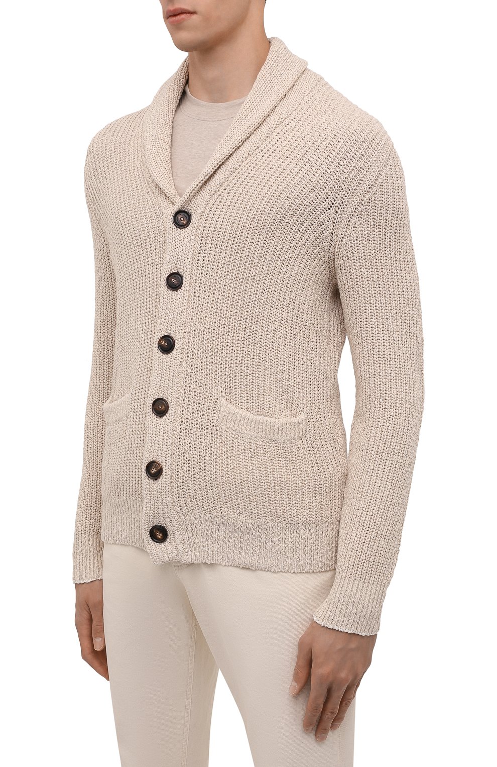 Кардиган из хлопка и льна BRUNELLO CUCINELLI, арт. M2Y501816, фото 3