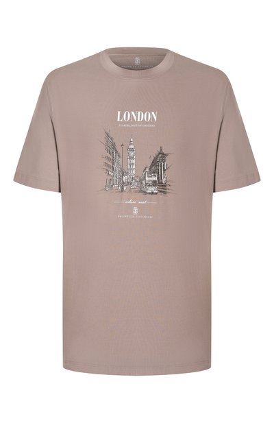 Мужская хлопковая футболка BRUNELLO CUCINELLI, арт. M0B138456