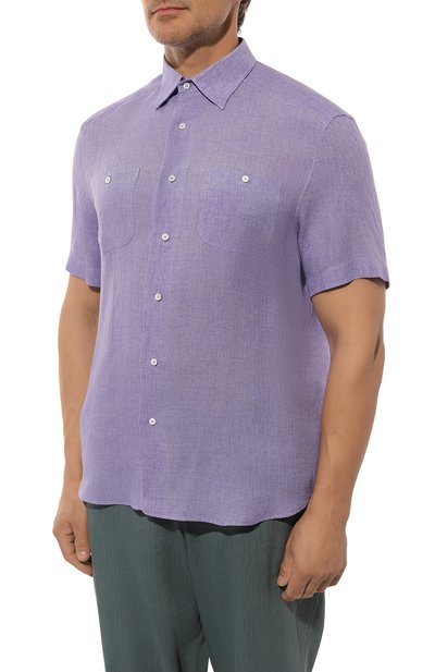 Льняная рубашка BRUNELLO CUCINELLI, арт. MF6300635, фото 3