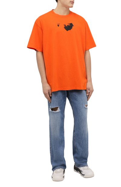 Хлопковая футболка OFF-WHITE, арт. 0MAA038F21JER008, фото 2