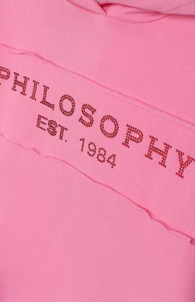 Хлопковое платье с капюшоном PHILOSOPHY DI LORENZO SERAFINI KIDS, арт. PJAB30/FE147/UH001/S-M, фото 3