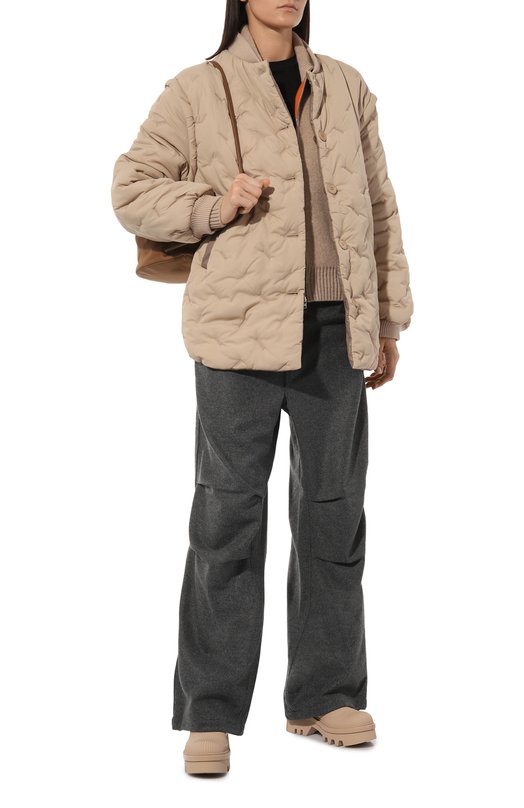 Двусторонняя куртка sherpa. Бежевый, фото 2