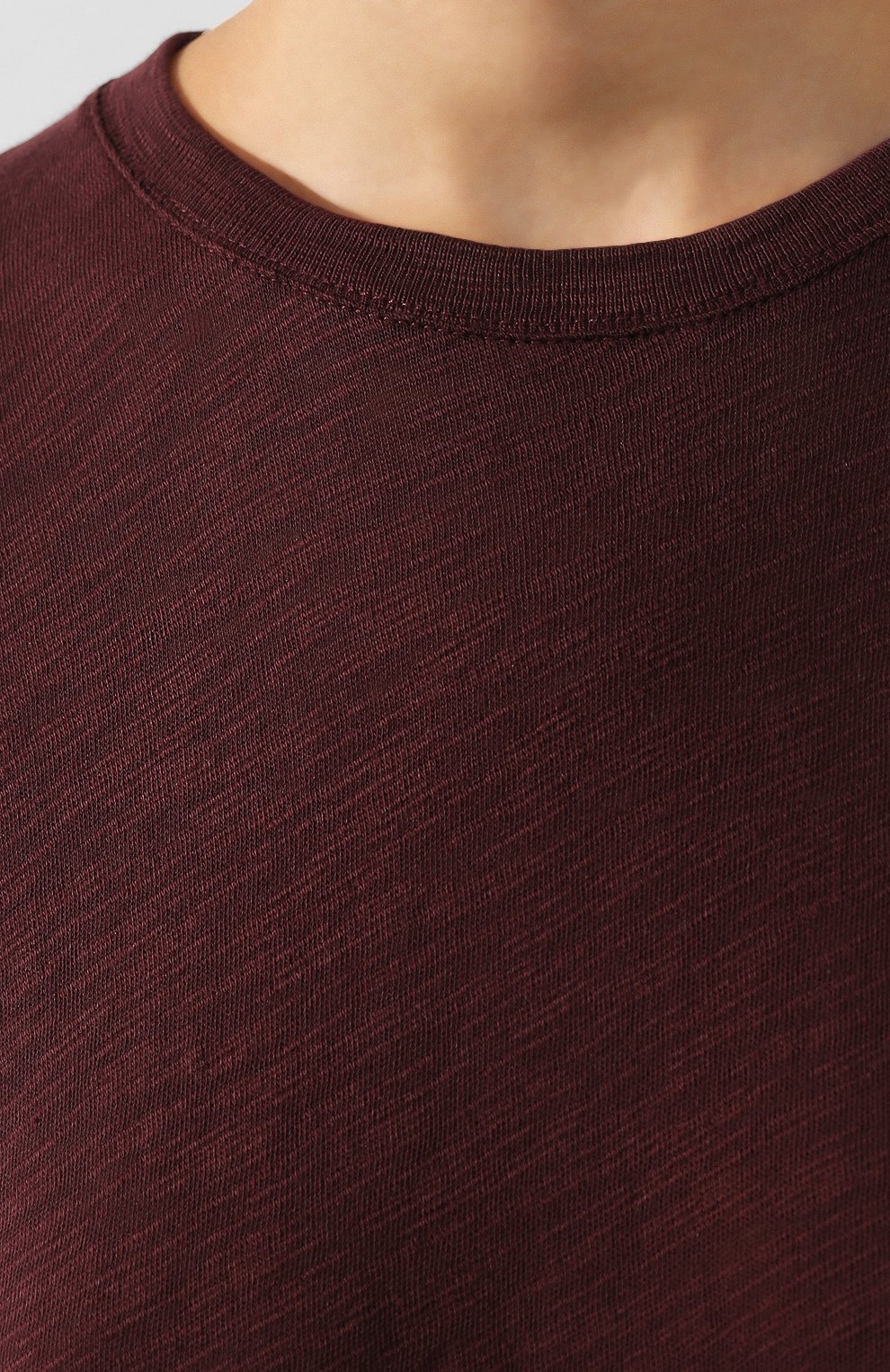 Хлопковая футболка ATM ANTHONY THOMAS MELILLO бордового цвета по цене 12600 руб., арт. AW1145-FK, фото 5 Хлопковая футболка ATM ANTHONY THOMAS MELILLO, арт. AW1145-FK, фото 5