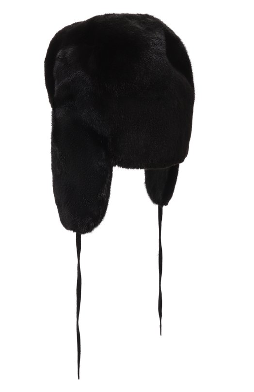 Меховая шапка-ушанка из норки MVST MH-02 MINK BGL Чёрный  MH-02 MINK BGL Фото 2
