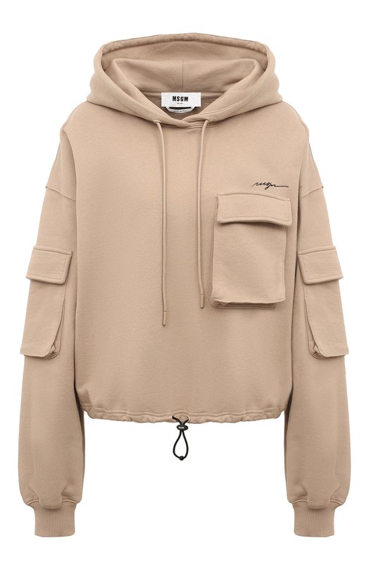 

Хлопковое худи MSGM, Бежевый