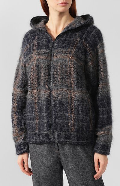 Кардиган на молнии с капюшоном BRUNELLO CUCINELLI, арт. M4U320406, фото 3