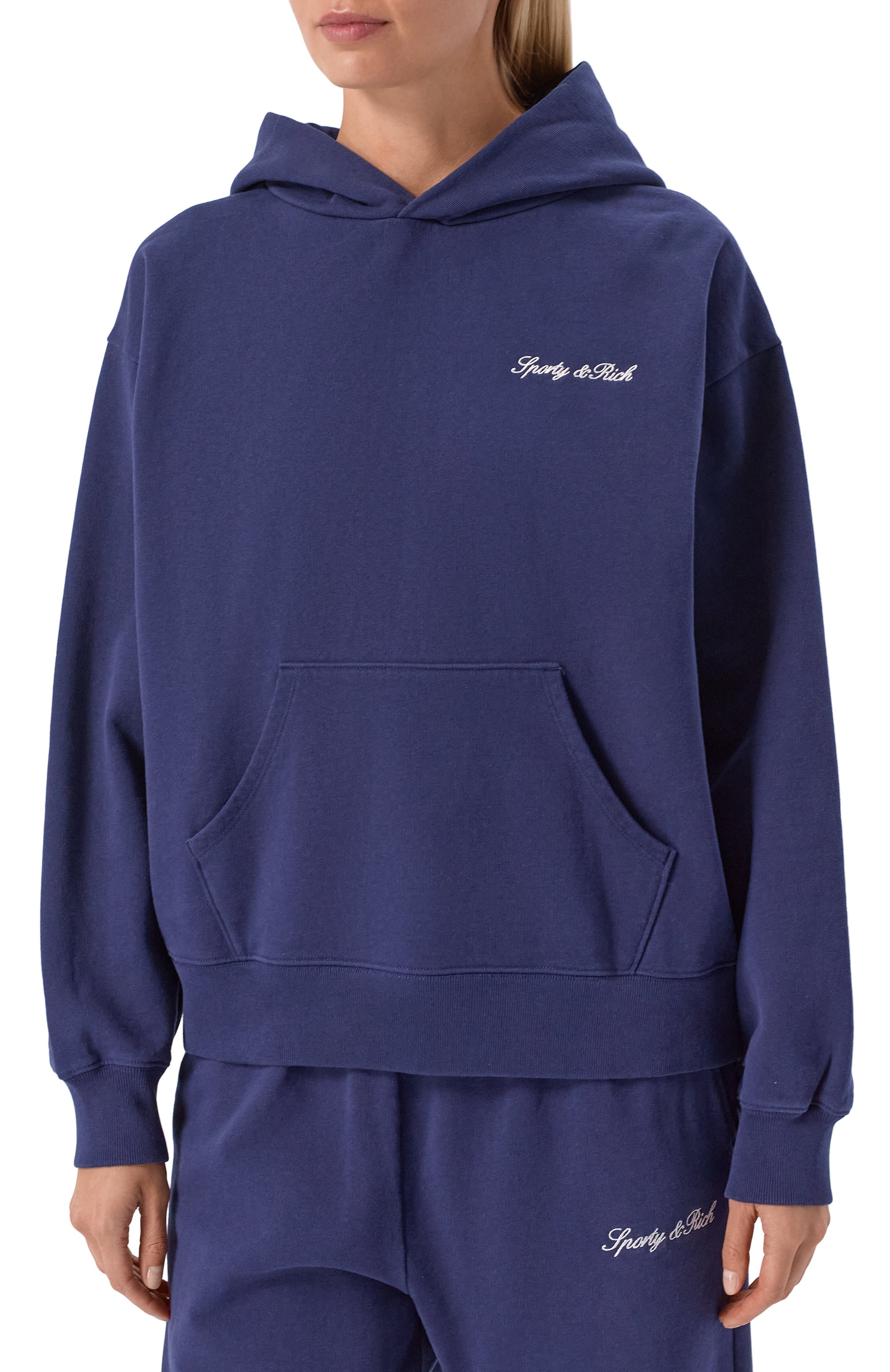 Хлопковое худи SPORTY AND RICH, арт. ST09168326BL106, фото 3