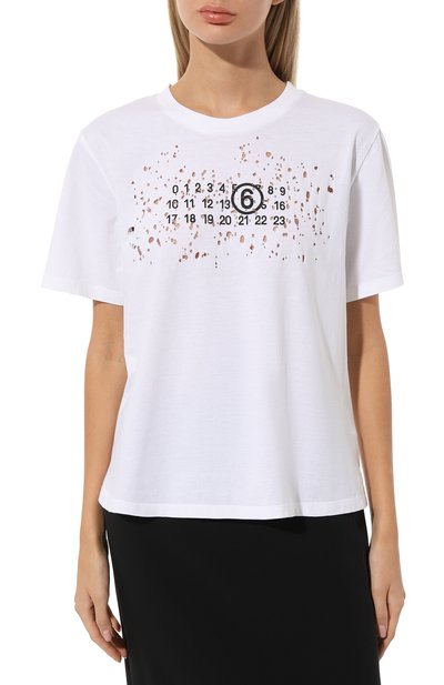 Хлопковая футболка MM6, арт. S62GD0152/S23588, фото 3