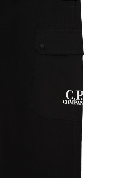 Хлопковые джоггеры C.P. COMPANY черного цвета по цене 19600 руб., арт. CUP01B/LCC02_001, фото 3 Хлопковые джоггеры C.P. COMPANY, арт. CUP01B/LCC02_001, фото 3
