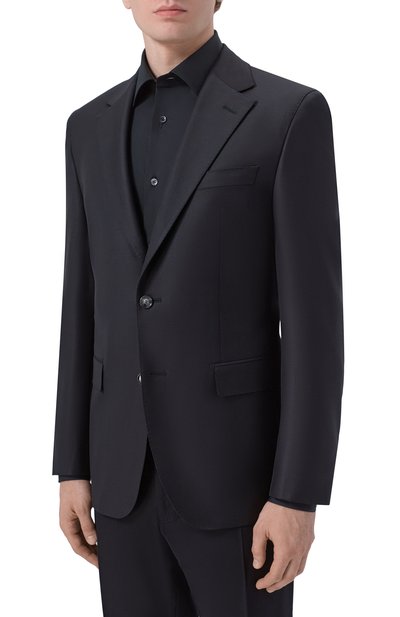 Шерстяной пиджак BOSS CAMEL черного цвета по цене 119500 руб., арт. 50509910, фото 3 Шерстяной пиджак BOSS CAMEL, арт. 50509910, фото 3
