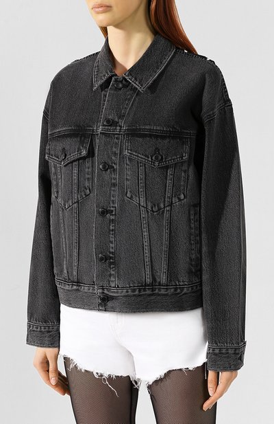 Джинсовая куртка ALEXANDER WANG темно-серого цвета по цене 59950 руб., арт. 4D992447BZ, фото 3 Джинсовая куртка ALEXANDER WANG, арт. 4D992447BZ, фото 3