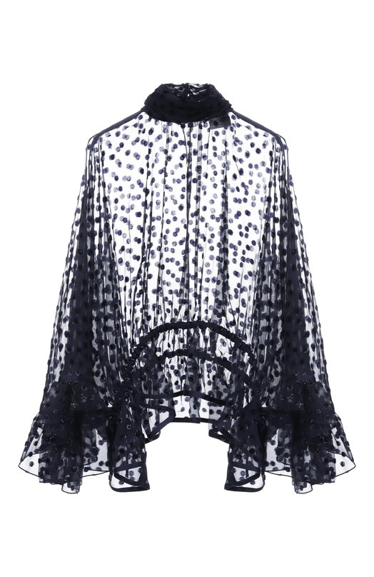 Шелковая блузка Saint Laurent 840792/Y631T Синий 840792/Y631T