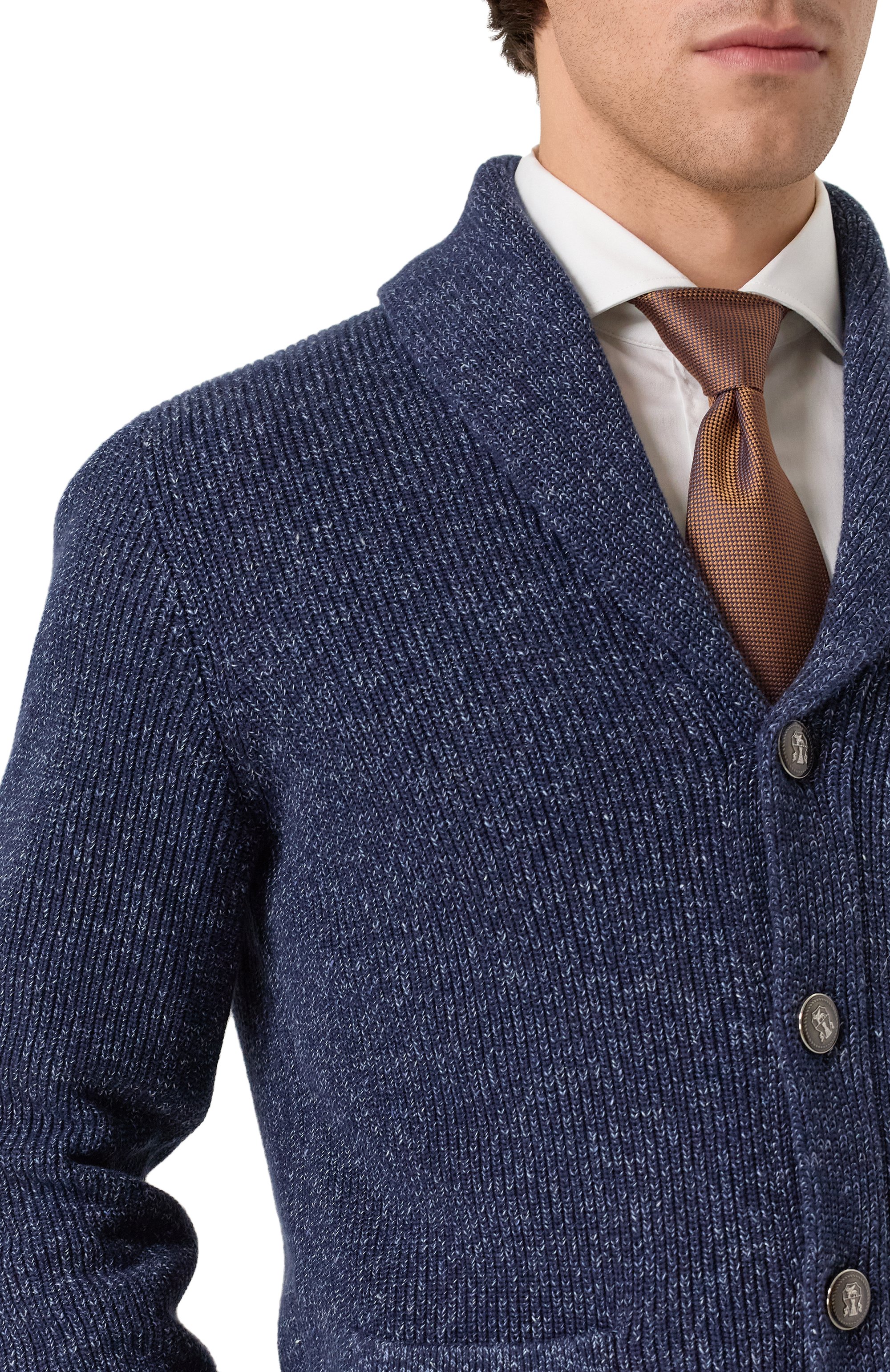 Кардиган из хлопка и льна BRUNELLO CUCINELLI, арт. MCH709006P, фото 5