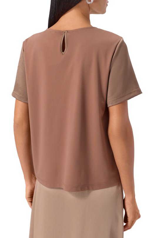 Комбинированный топ Weekend Max Mara GILBERT Коричневый  GILBERT Фото 4