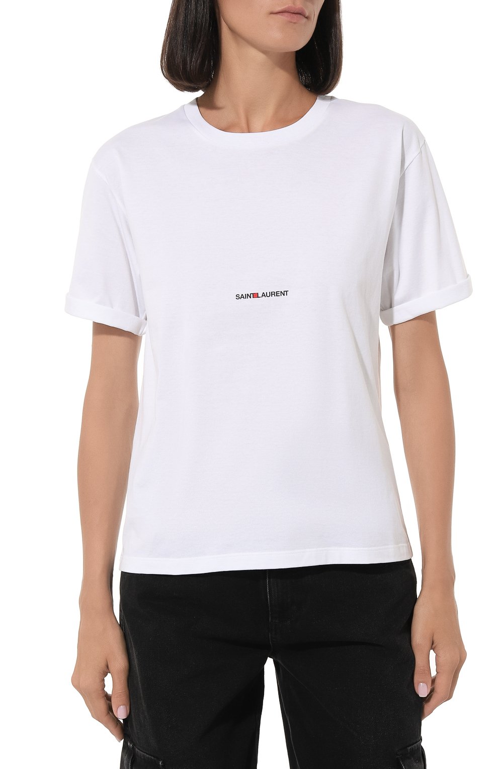 Хлопковая футболка SAINT LAURENT, арт. 460876, фото 3