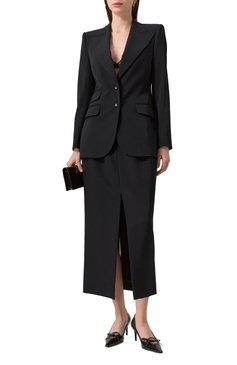 Женские кожаные туфли DOLCE & GABBANA черного цвета, арт. CD1855/A1037 | Фото 2 (Каблук высота: Средний; Подошва: Плоская; Материал внутренний: Натуральная кожа; Драгоценные камни: Проставлено; Материал сплава: Проставлено; Материал внешний: Натуральная кожа; Каблук тип: Шпилька)