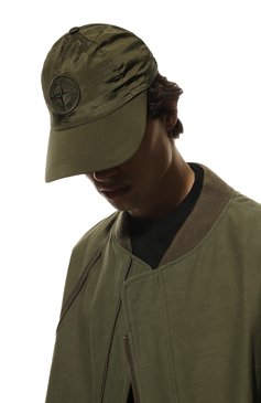 Мужская бейсболка STONE ISLAND хаки цвета, арт. 761599576 | Фото 2 (Материал: Текстиль, Синтетический материал; Нос: Не проставлено)