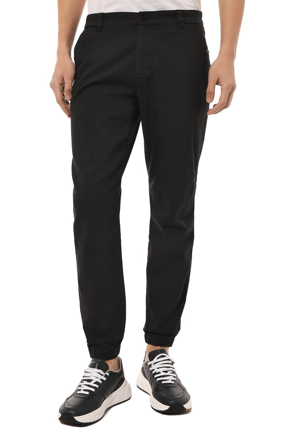 Хлопковые джоггеры BOGNER черного цвета по цене 24700 руб., арт. 18007252, фото 3 Хлопковые джоггеры BOGNER, арт. 18007252, фото 3