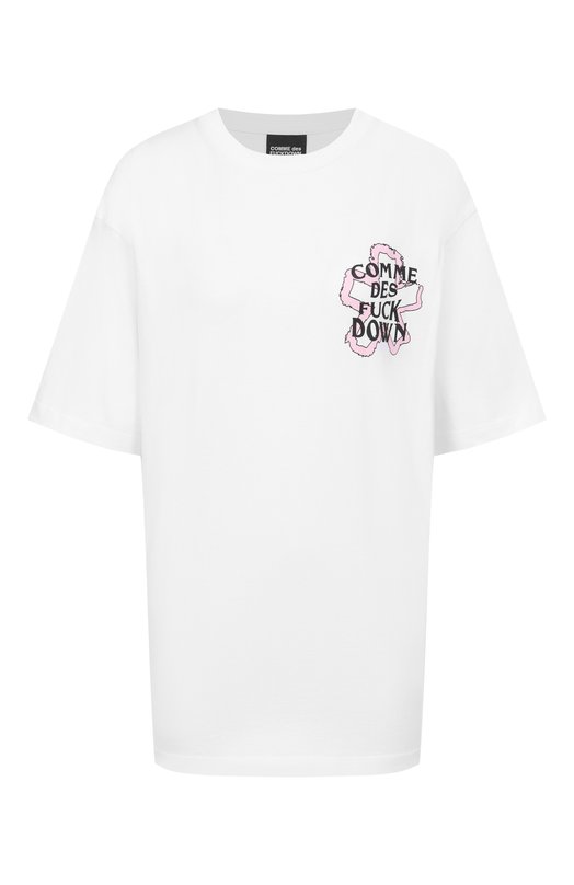 Хлопковая футболка Comme des Fuckdown CFABW01323 Белый CFABW01323